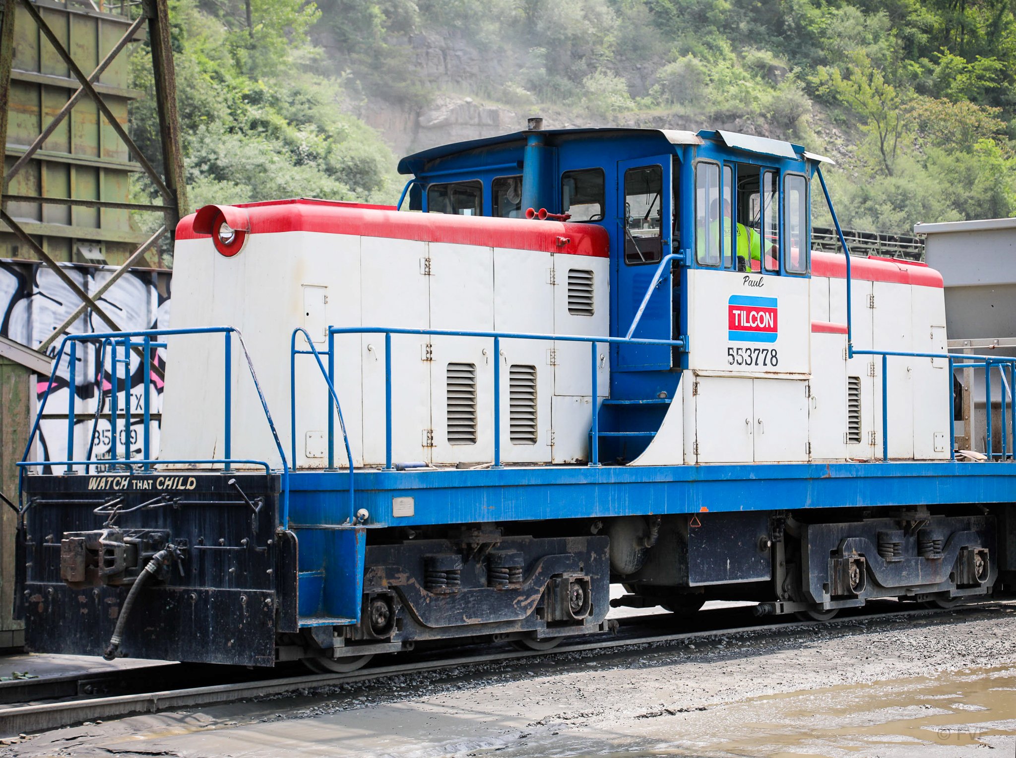 Tilcon branded rail car