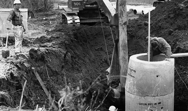 sewer construction project